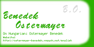 benedek ostermayer business card